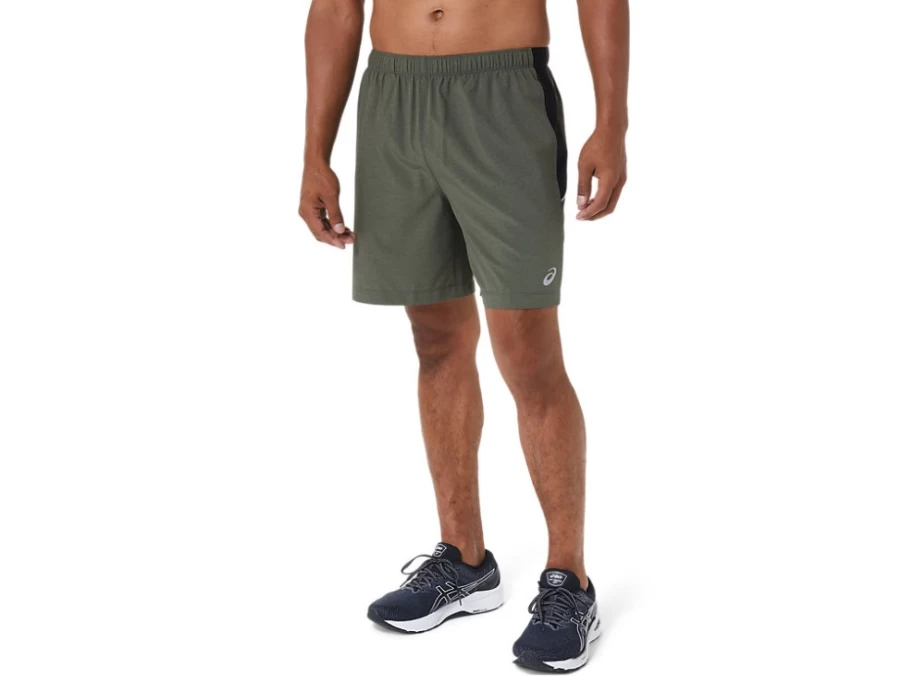 ASICS Men's 7-Inch Performance Lightweight Running Shorts - Mantle Green/Black