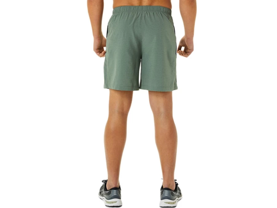 ASICS Men's 7-Inch PR LYTE Short - Lichen Green Print/French Blue Running Athletic Shorts