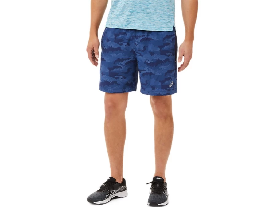 ASICS Men's 7-Inch Performance Lightweight Short in Peacoat Print