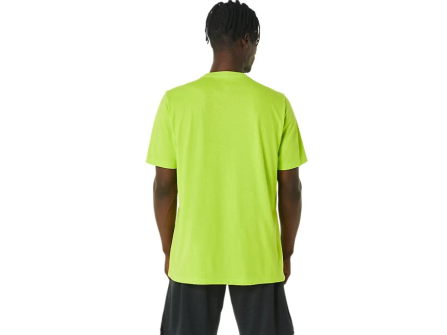 ASICS Unisex Lime Zest XG Short Sleeve T-Shirt with Lockup Logo