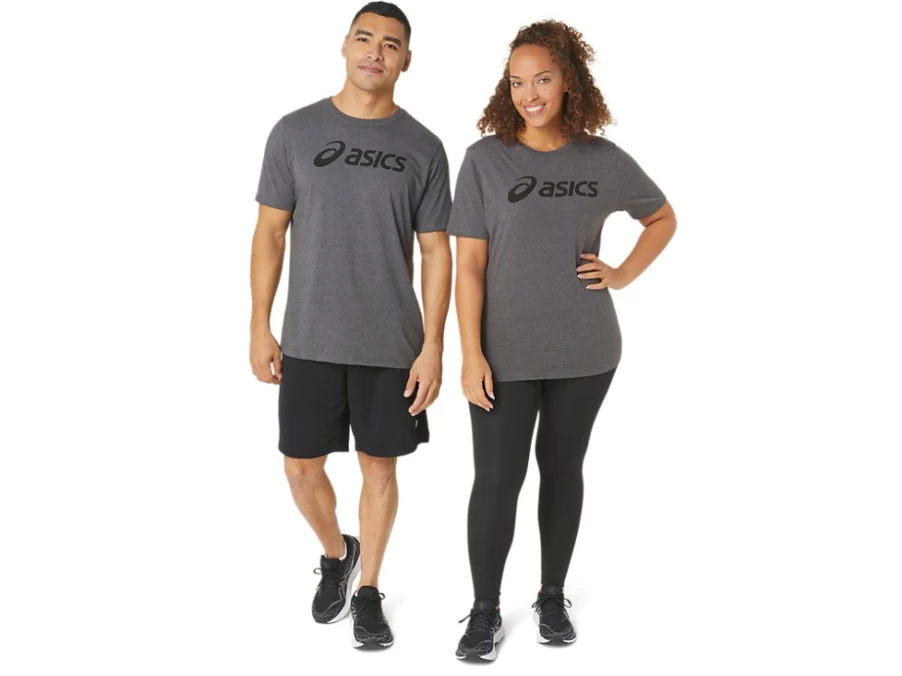 ASICS Unisex Dark Grey Heather XG Short Sleeve Lockup Logo T-Shirt