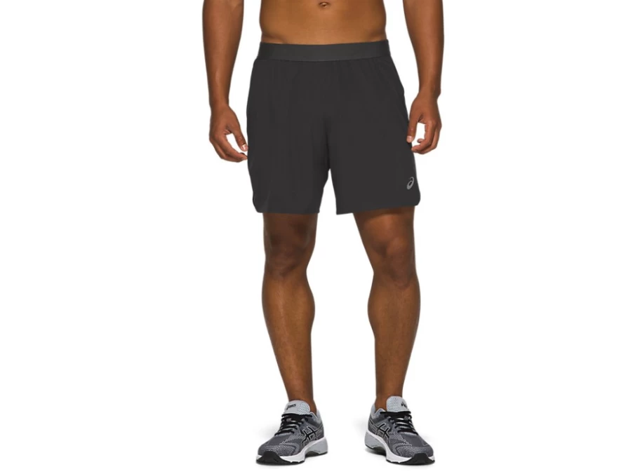 ASICS Men's Graphite Grey Road 2-N-1 7-Inch Running Shorts