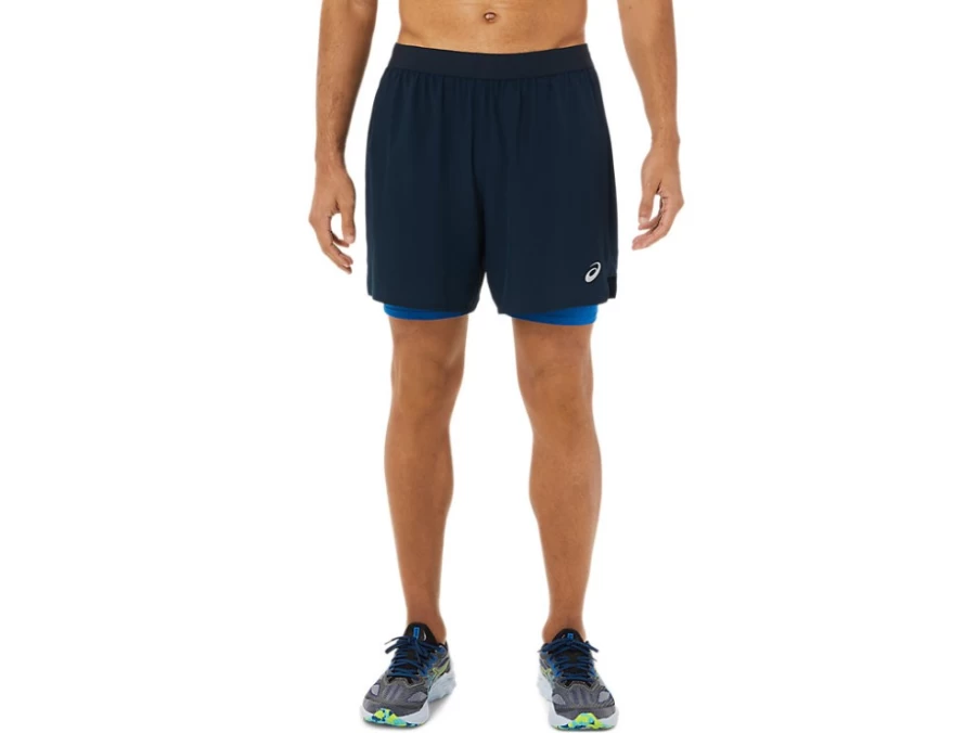 ASICS Men's French Blue/Lake Drive Road 2-N-1 7-Inch Running Shorts