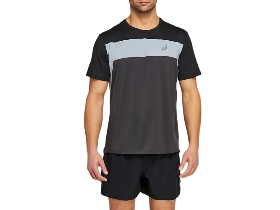 ASICS Men's Graphite Grey/Performance Black Race Running Short Sleeve Top