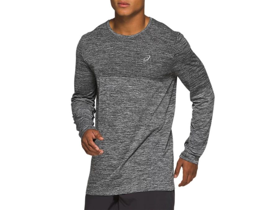 ASICS Men's Performance Black Race Seamless Long Sleeve Running Top