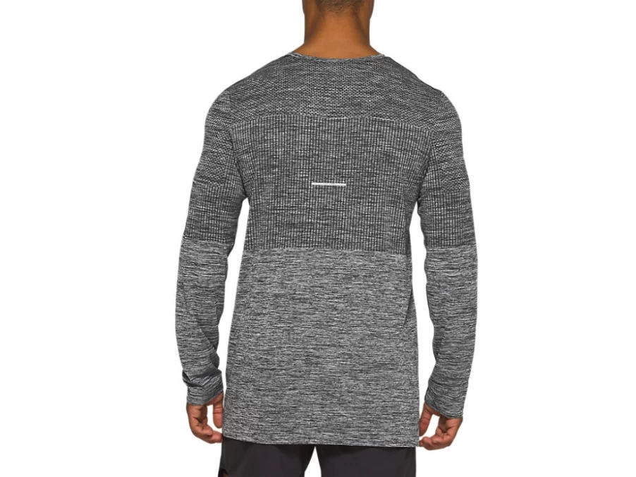 ASICS Men's Performance Black Race Seamless Long Sleeve Running Top