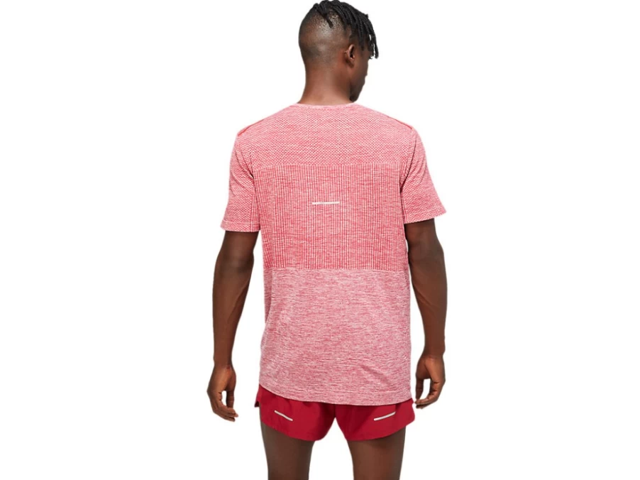ASICS Men's Burgundy Race Seamless Short Sleeve Running Shirt
