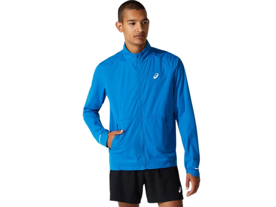 ASICS Men's Reborn Blue Ventilate Jacket - Lightweight Breathable Running Jacket