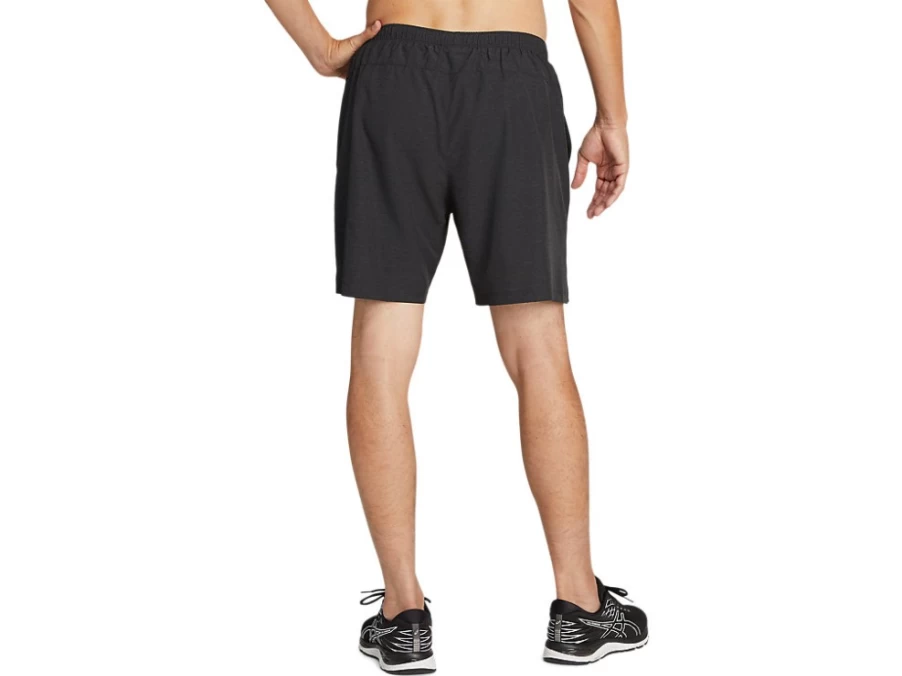 ASICS Men's 7-Inch 2-in-1 Short - Performance Black Heather/Lime Running Athletic Shorts