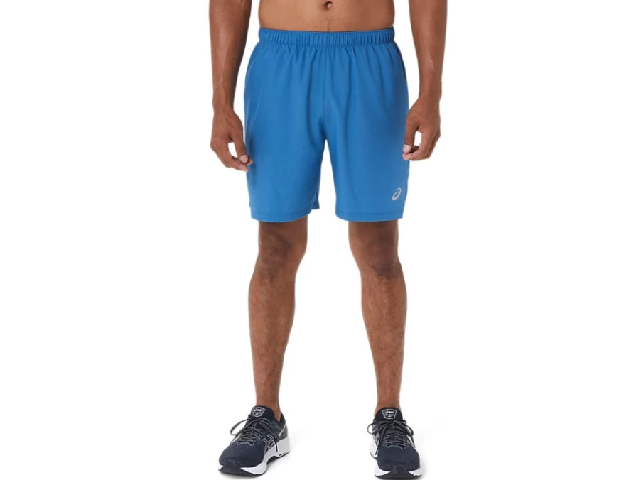 ASICS Men's 7-Inch 2-in-1 Shorts in Azure/Carrier Grey - Quick-Dry Athletic Running Shorts