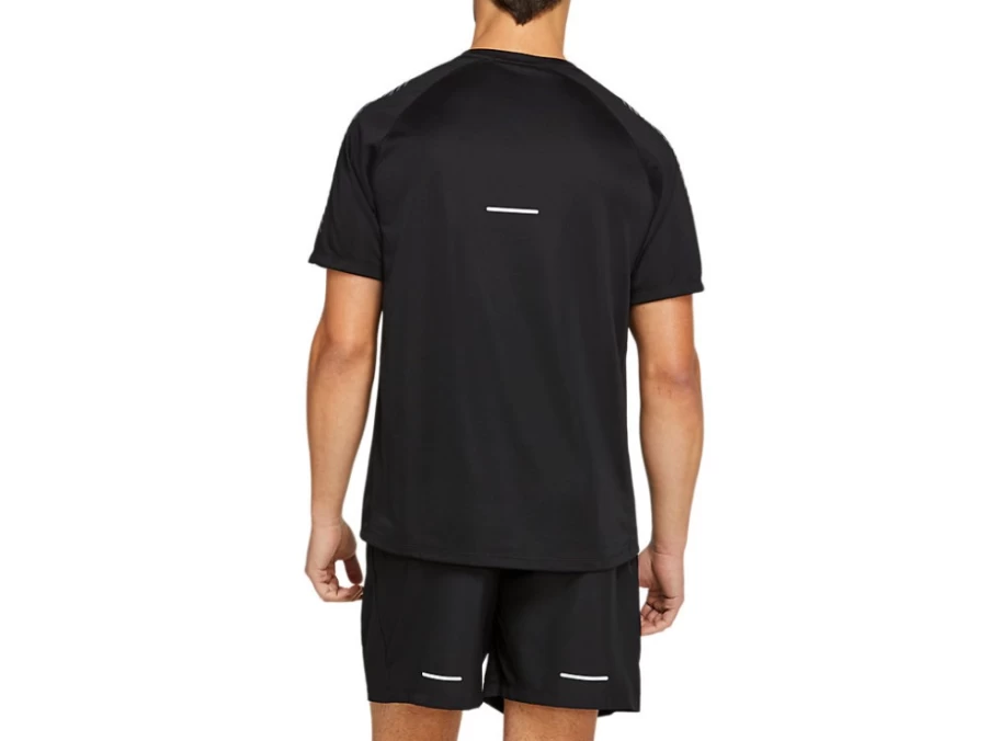 ASICS Men's Icon Short Sleeve Top - Performance Black/Carrier Grey Athletic Shirt