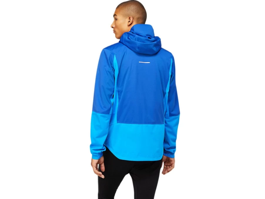 ASICS Men's Monaco Blue & Electric Blue Winter Accelerate Jacket for Cold Weather Running