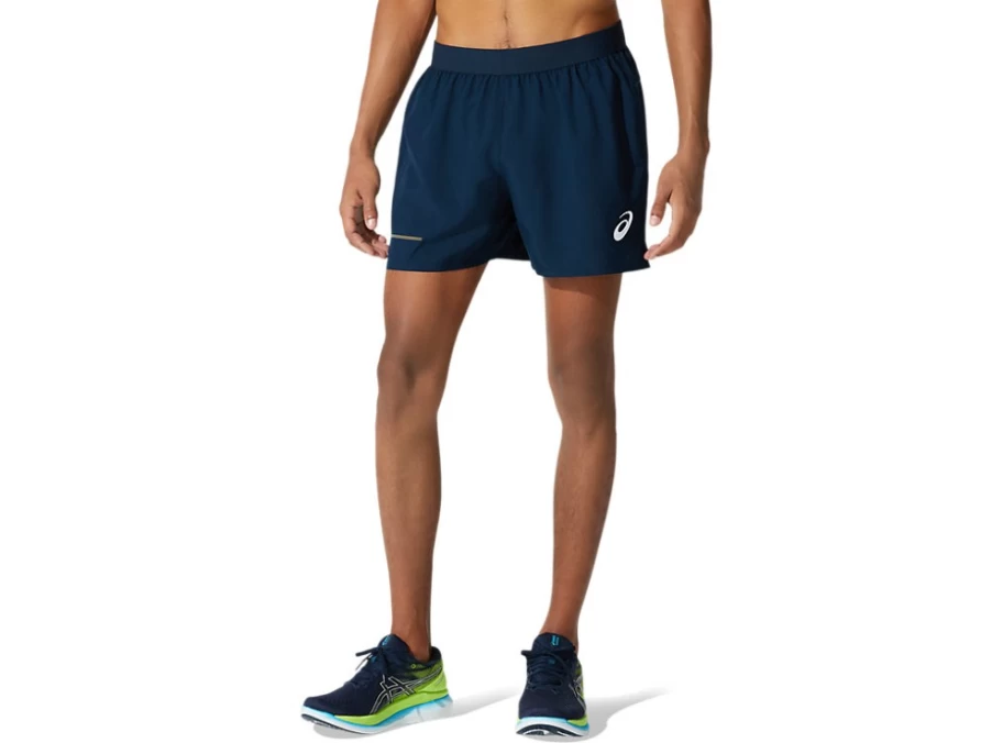 ASICS Men's French Blue Visibility Running Shorts for Enhanced Performance