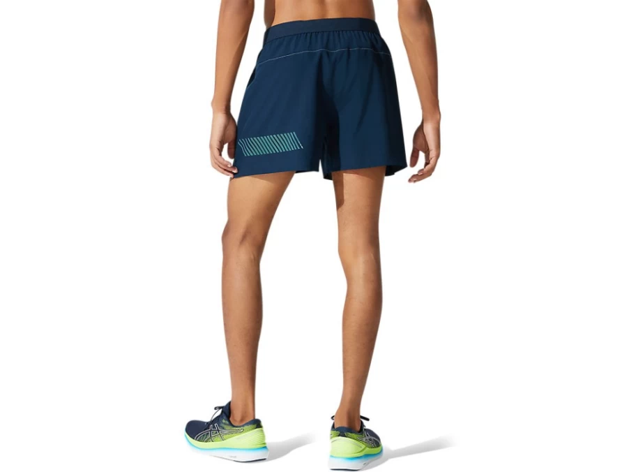 ASICS Men's French Blue Visibility Running Shorts for Enhanced Performance