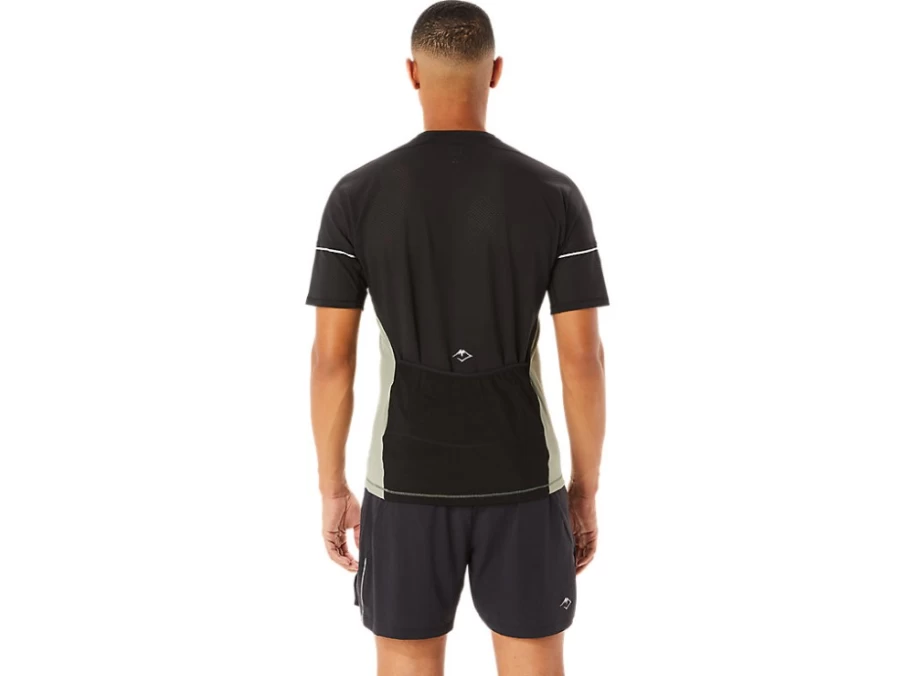 ASICS Men's FujiTrail Running Top - Lichen Green/Performance Black