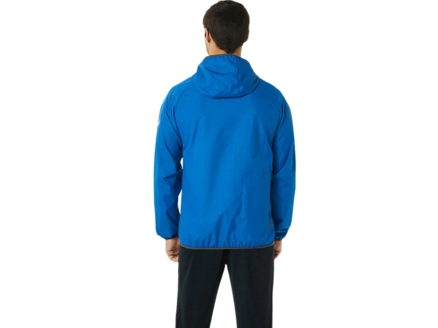 ASICS Men's Packable Jacket in Lake Drive Heather - Lightweight Travel Windbreaker