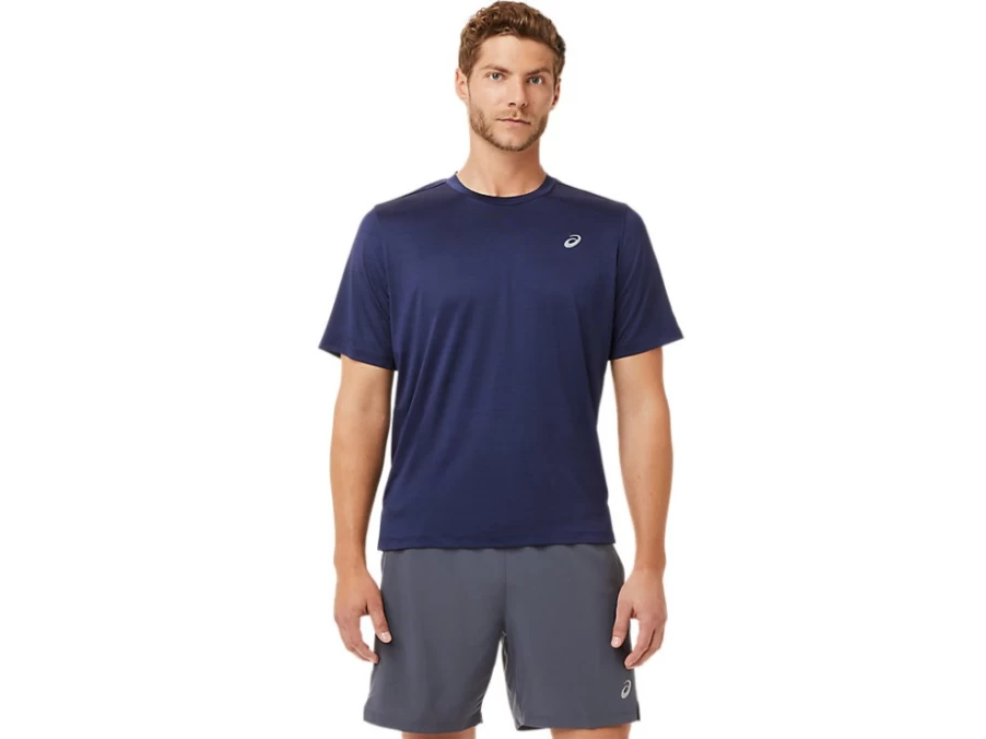 ASICS Men's Performance PR LYTE Short Sleeve Shirt in Peacoat Blue