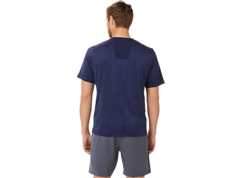 ASICS Men's Performance PR LYTE Short Sleeve Shirt in Peacoat Blue