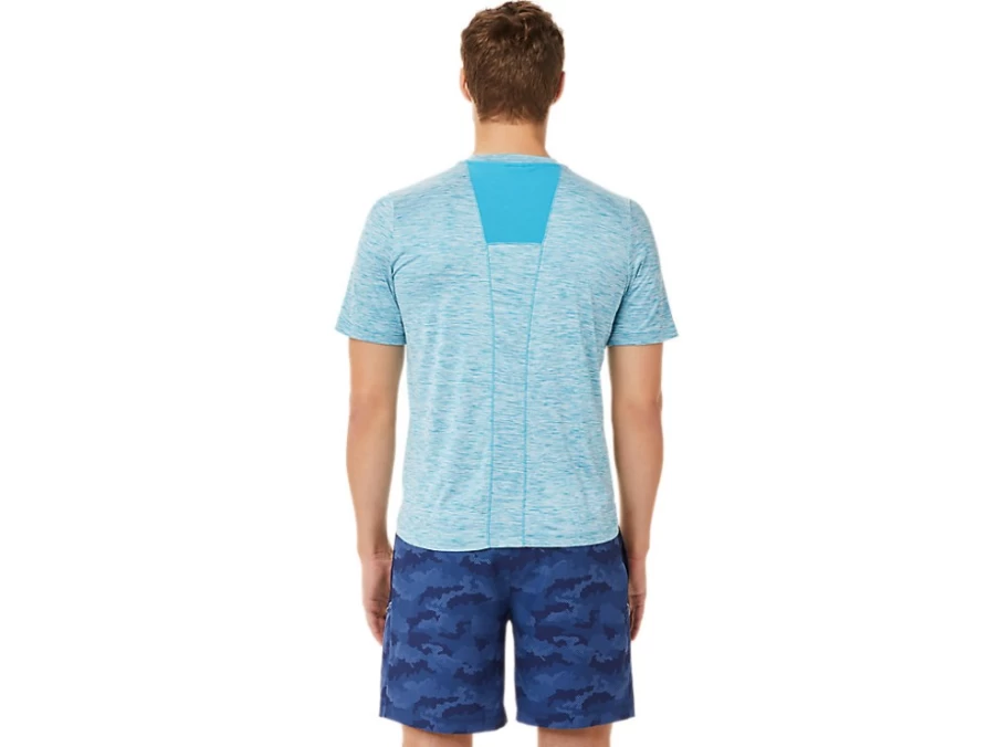 ASICS Men's Performance PR LYTE Short Sleeve Tee in Teal Blue – Lightweight Running Shirt