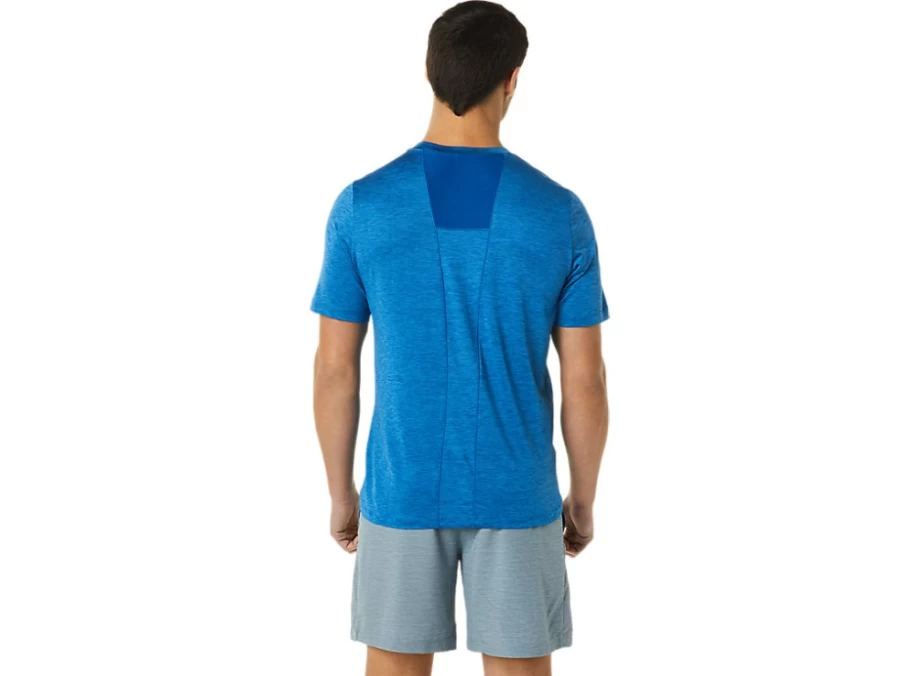 ASICS Men's Performance PR LYTE Short Sleeve Shirt - Lake Drive Heather