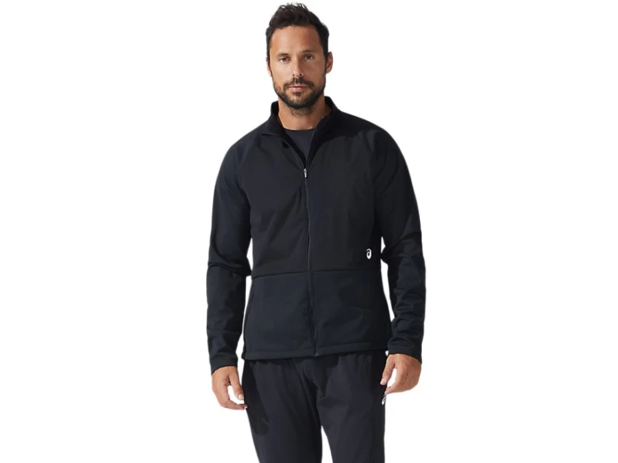 ASICS Men's ThermoStorm Full Zip Jacket - Performance Black Running & Training Windproof Jacket