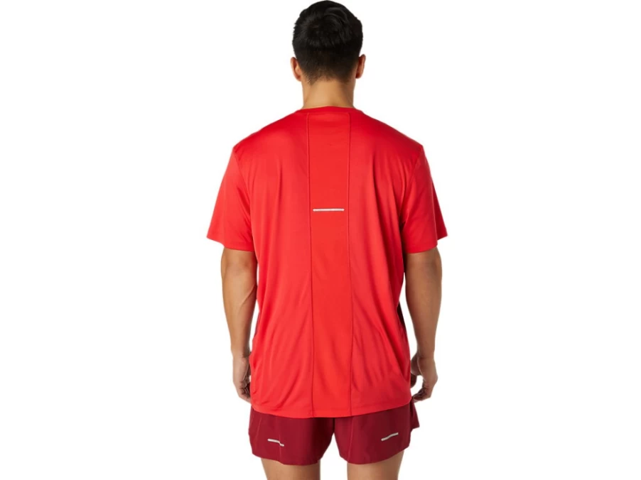 ASICS Men's Electric Red/Burgundy Kasane Short Sleeve Performance Top