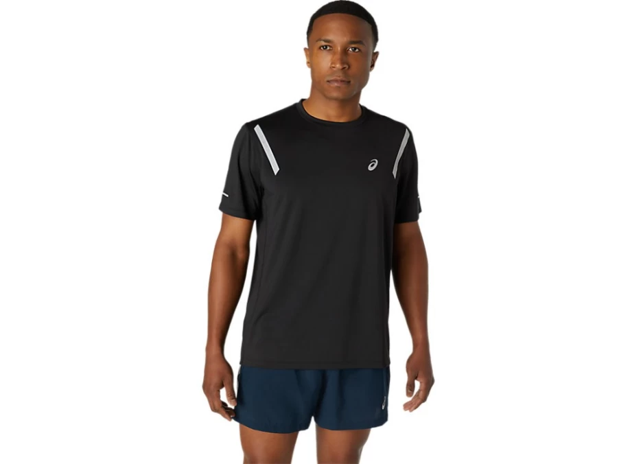 ASICS Men's Lite-Show Performance Black Short Sleeve Running Top