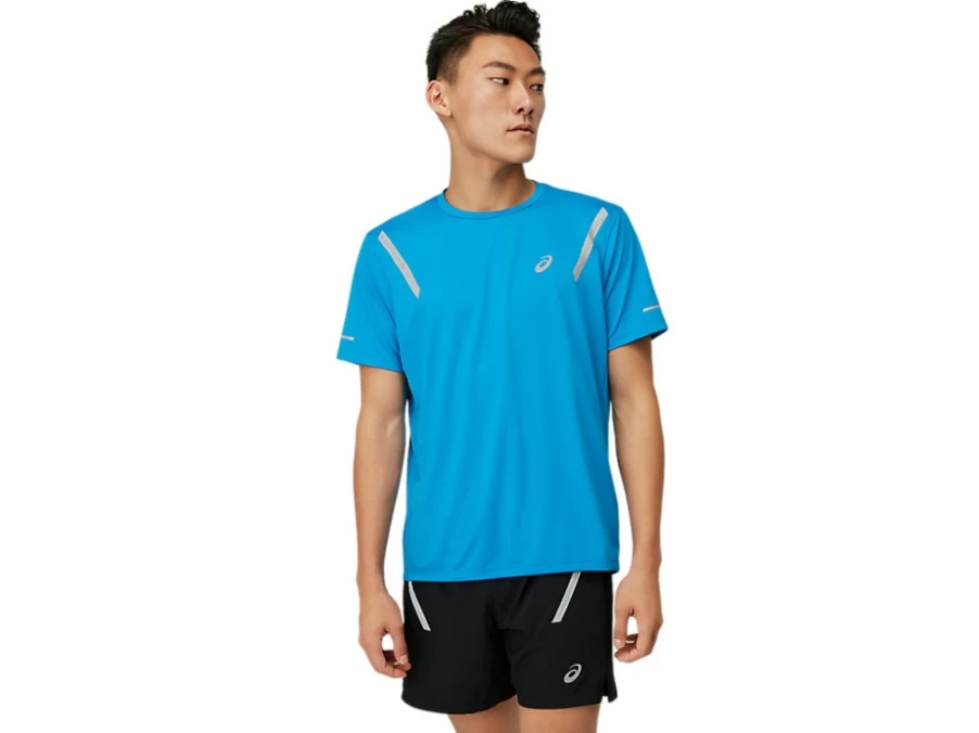 ASICS Men's Lite-Show Electric Blue Short Sleeve Running Top