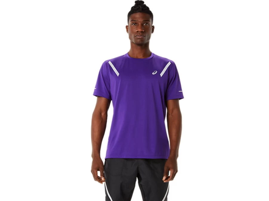 ASICS Men's Lite-Show Short Sleeve Top - Grape Jam Running Shirt
