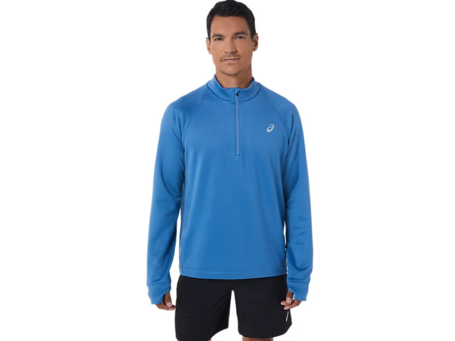 ASICS Men's Azure ThermoPolis 1/2 Zip Winter Thermal Pullover