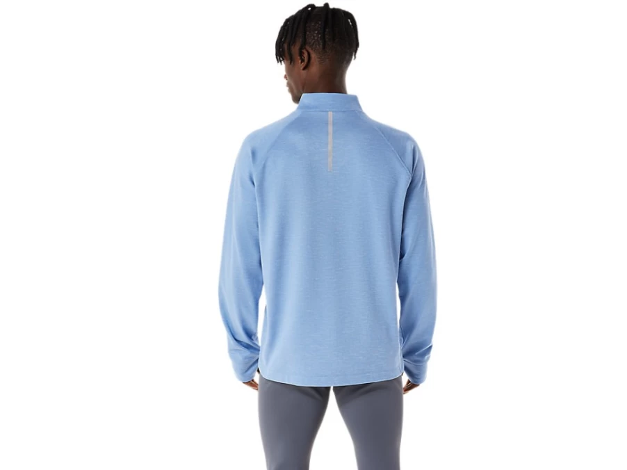 ASICS Men's ThermoPolis Winter 1/2 Zip Sweatshirt - Blue Harmony Heather