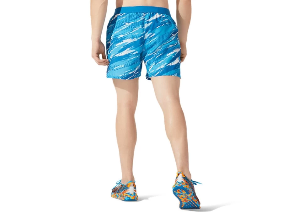 ASICS Men's Reborn Blue Color Injection 5-Inch Shorts
