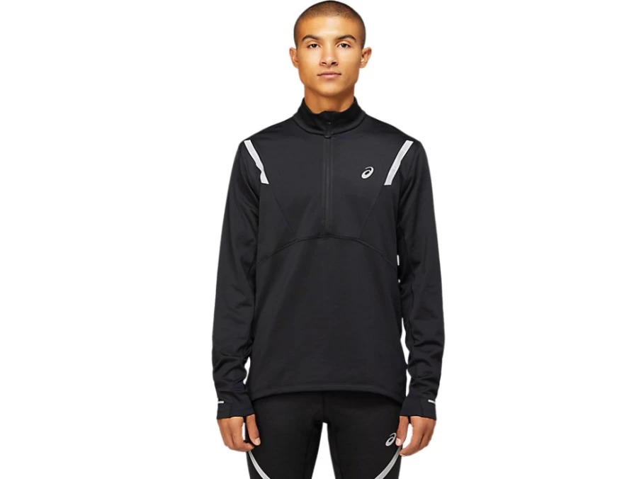 ASICS Men's Lite-Show Winter 1/2 Zip Top - Performance Black Running Pullover