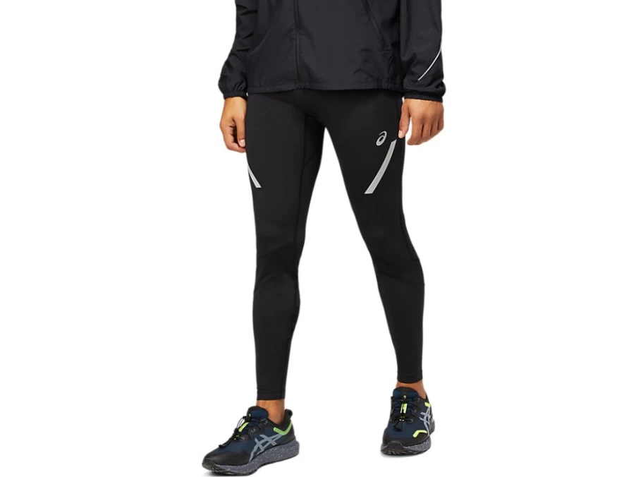 ASICS Men's Lite-Show Tight - Performance Black Running Tights for Enhanced Visibility