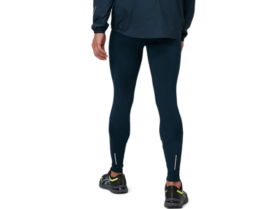 ASICS Men's Lite-Show Tight Running Pants in French Blue - Reflective Athletic Tights for Men