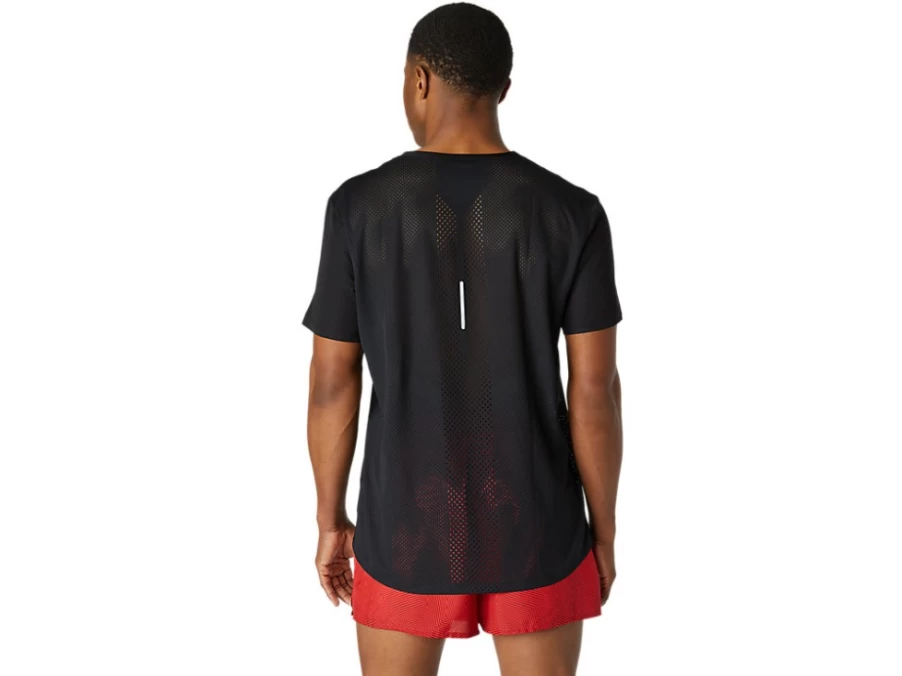 ASICS Men's Performance Black Ventilated Short Sleeve Top