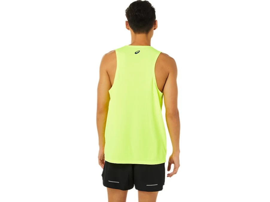 ASICS Men's LAM Ready-Set II Singlet in Safety Yellow - High-Performance Athletic Sleeveless Top