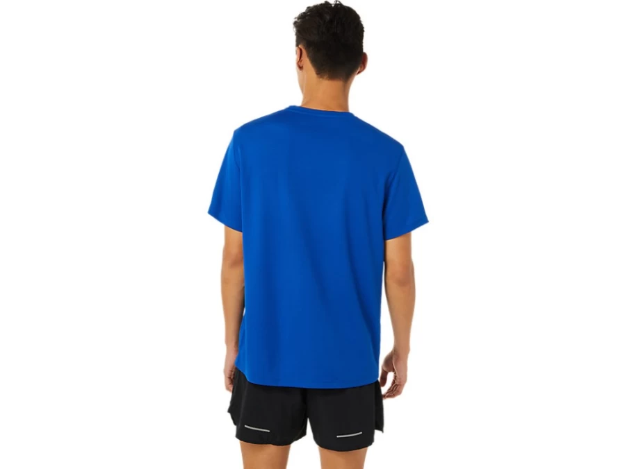 ASICS Men's LA Marathon Short Sleeve Running Shirt in Asics Blue