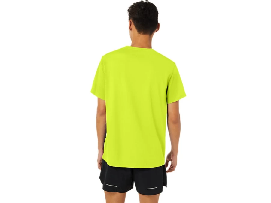 ASICS Men's Safety Yellow LA Marathon Short Sleeve Running Shirt