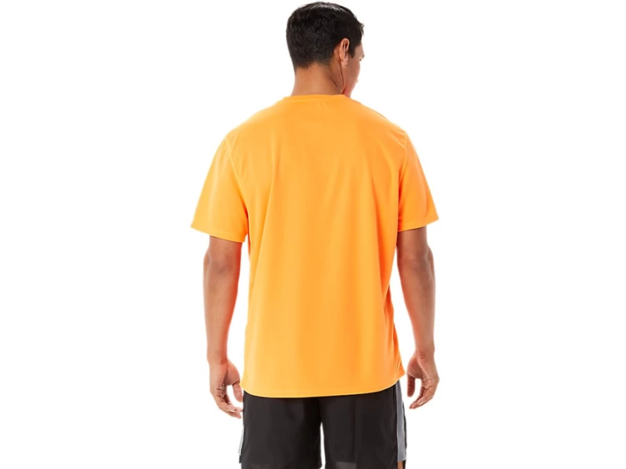 ASICS Men's LAM Ready-Set II Short Sleeve Shirt in Shocking Orange
