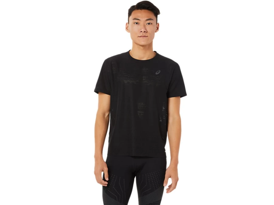 ASICS Men's Performance Black Ventilate Actibreeze Short Sleeve Top