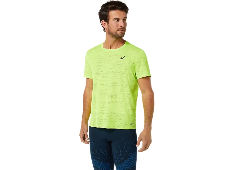 ASICS Men's Hazard Green Ventilate Actibreeze Short Sleeve Top