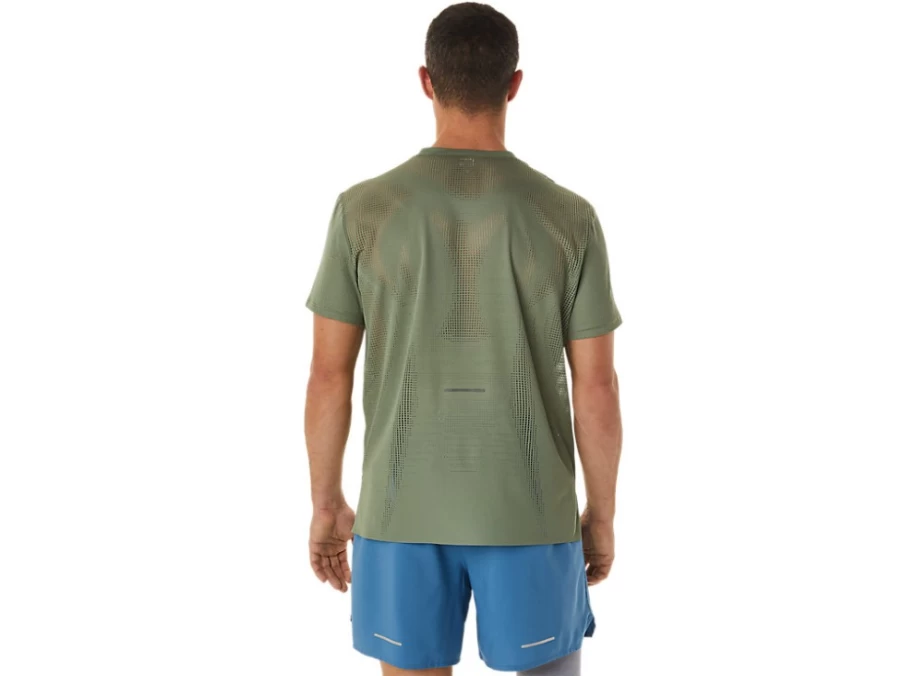 ASICS Men's Lichen Green Ventilate Actibreeze Short Sleeve Top - Breathable Performance Shirt