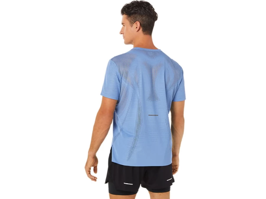 ASICS Men's Ventilate Actibreeze Short Sleeve Top - Blue Harmony Breathable Performance Shirt