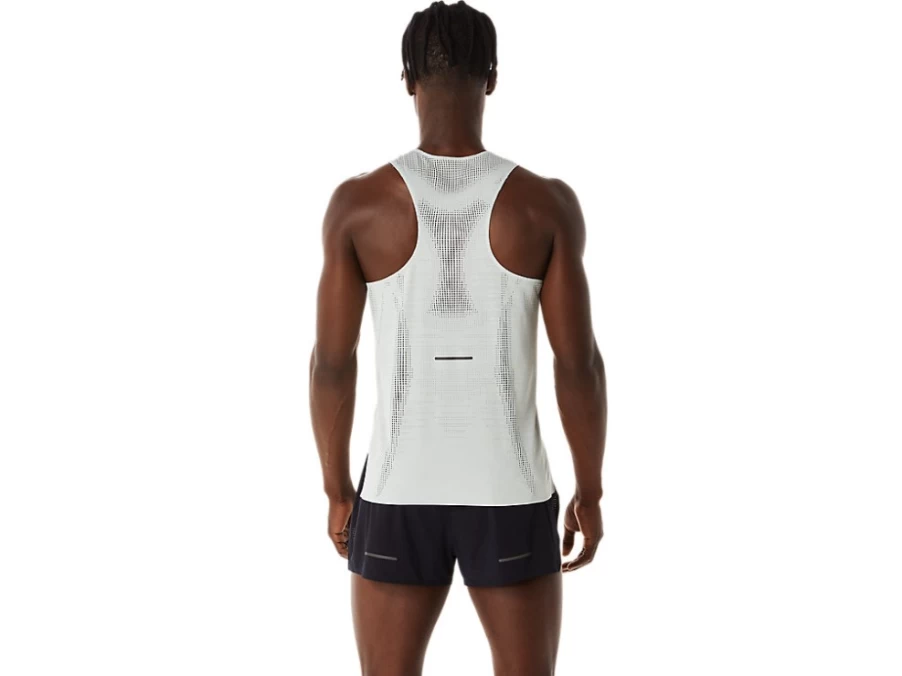 ASICS Men's Light Sage Ventilate Actibreeze Singlet - Breathable Performance Sleeveless Shirt