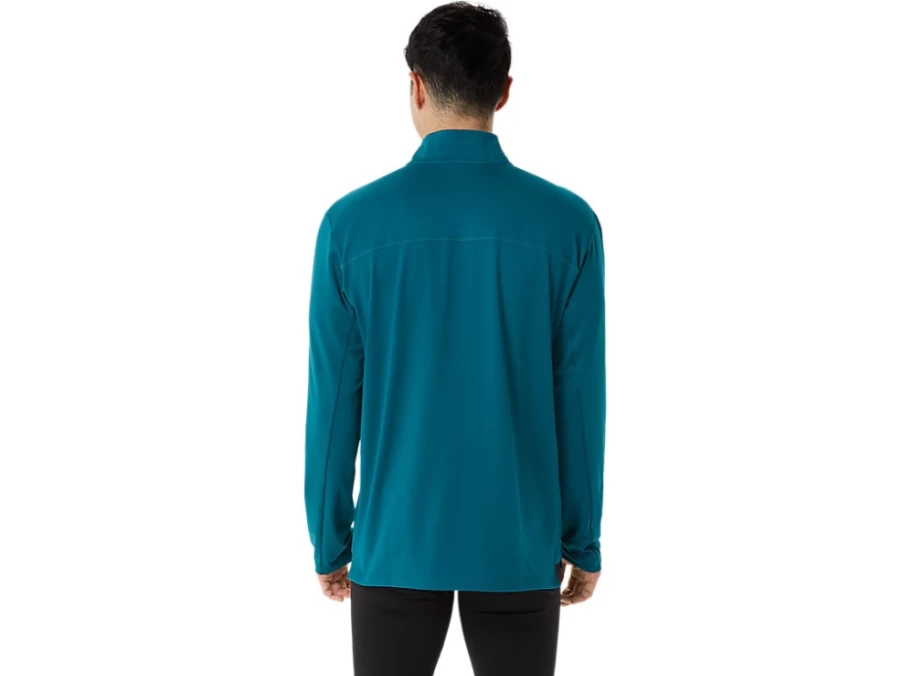 ASICS Men's Ready-Set Half Zip Pullover - Velvet Pine/New Leaf Color