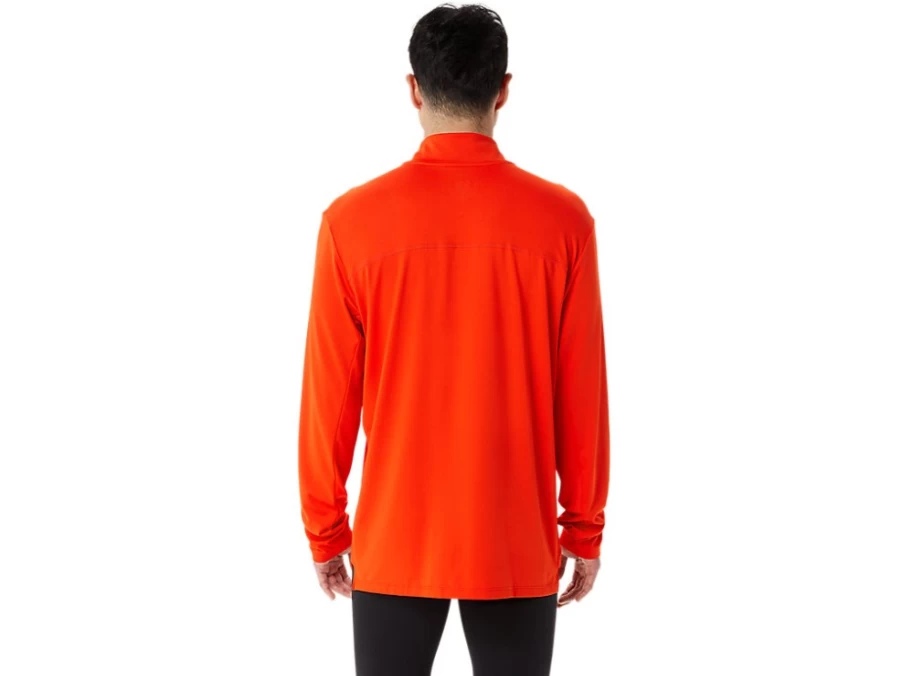 ASICS Men's Cherry Tomato Ready-Set Half Zip Pullover
