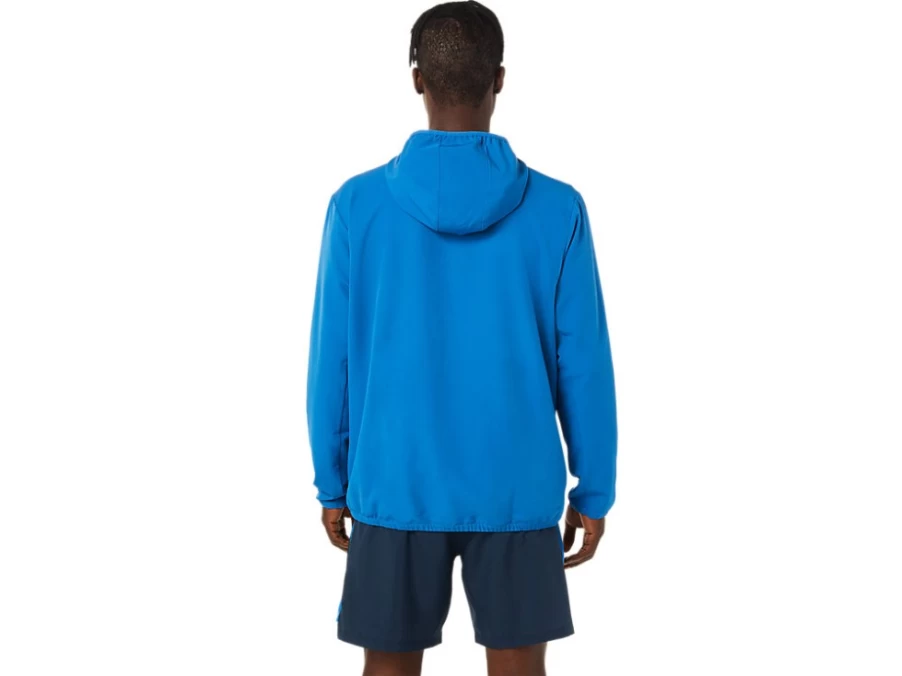 ASICS Men's Ready-Set Jacket in Lake Drive/Hazard Green - Lightweight Outdoor Windbreaker