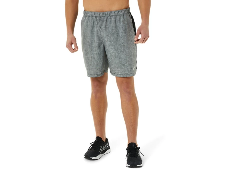 ASICS Men's Ready-Set 7-Inch Shorts - Dark Grey Heather/Performance Black Running Athletic Shorts