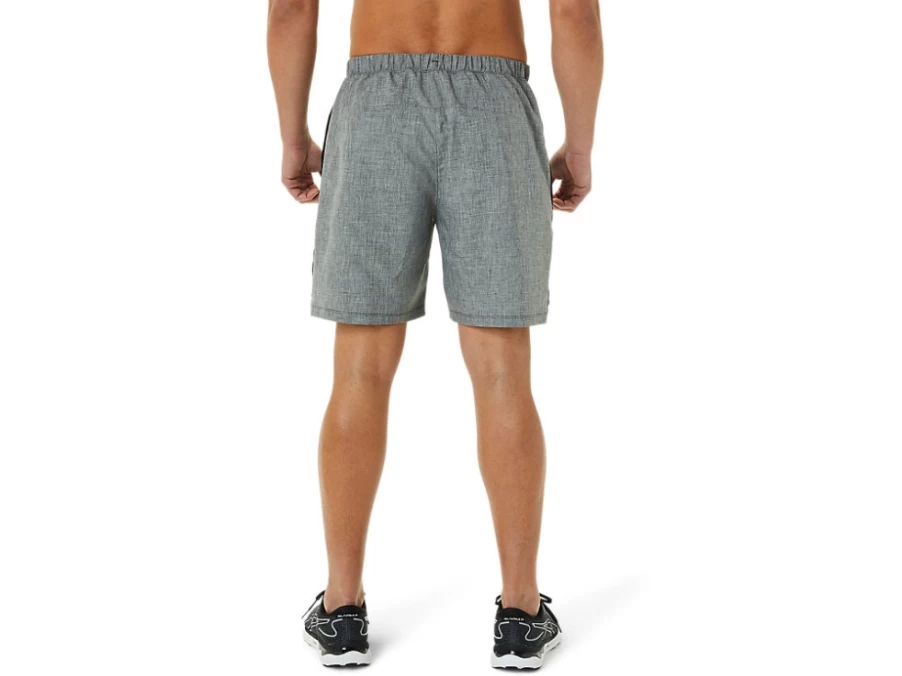 ASICS Men's Ready-Set 7-Inch Shorts - Dark Grey Heather/Performance Black Running Athletic Shorts